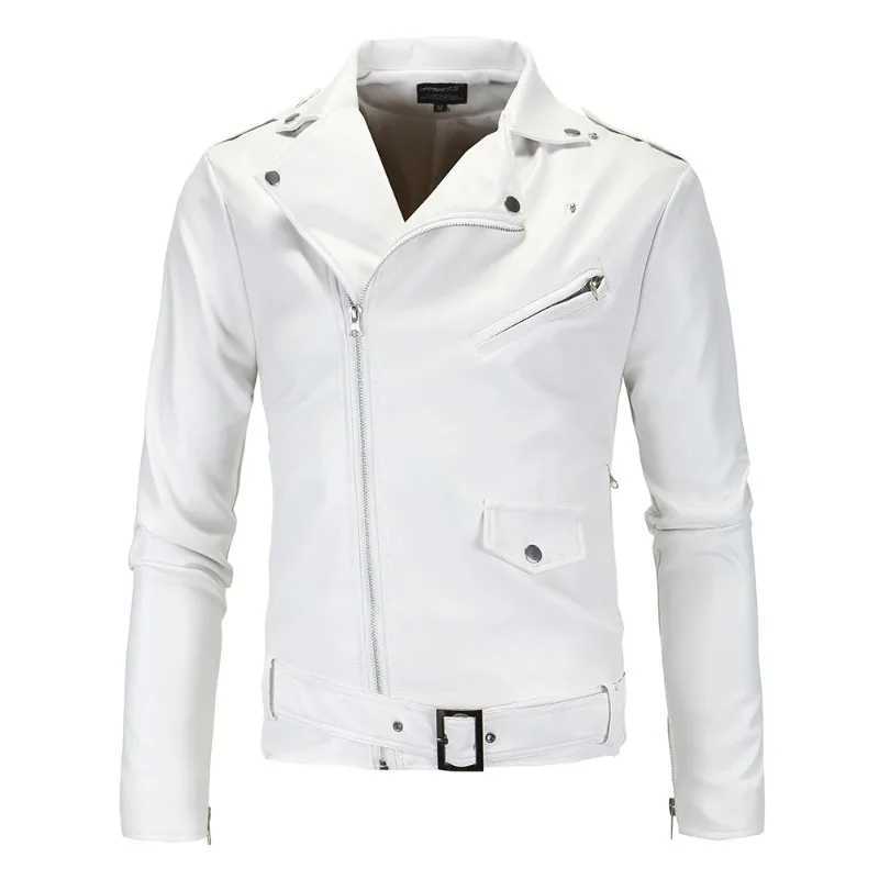 Mens Casual Solid Color Versatile Locomotive Leather Jacket British Fashion Washed Leather JacketT250311