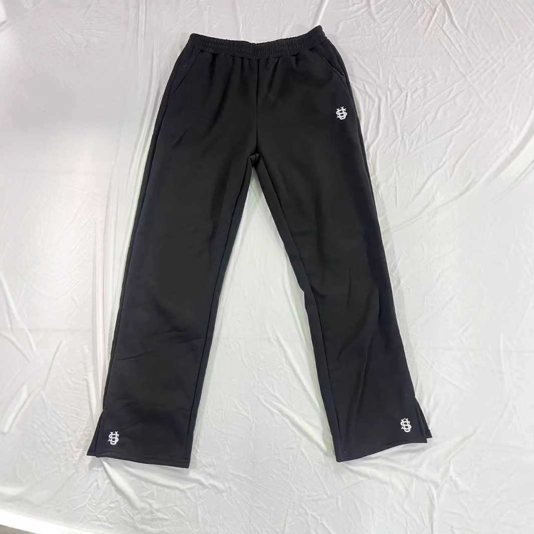 Y2k Street Trendy Hip Hop Casual Elastic Waist Zipper Loose Solid Color Sports Casual Pants T250311