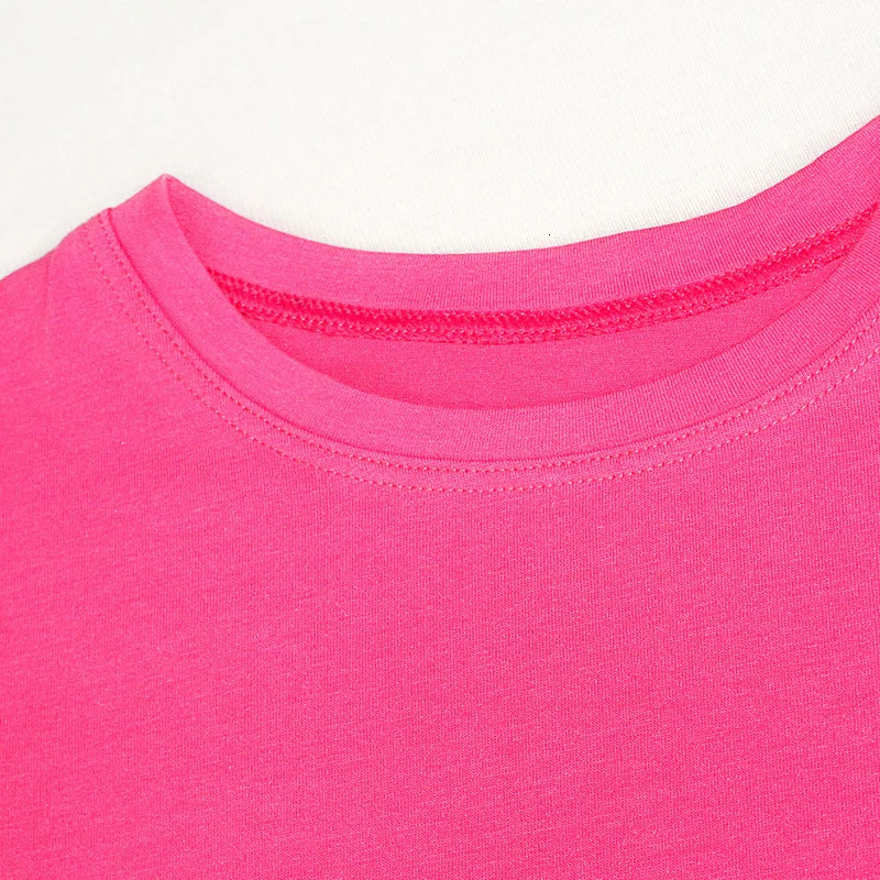 100% Cotton Toddler Girl T Shirt 2 to 3 4 5 6 7 8 9 10 11 12 13 14 Years Pink White Tshirt Flower Print Teenage Girls Tee Shirts 250311