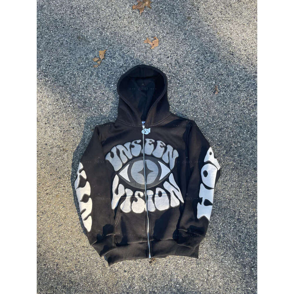 dark style new autumn winter hip-hop hoodie zipper American sport men's and women's hooded sweatshirt