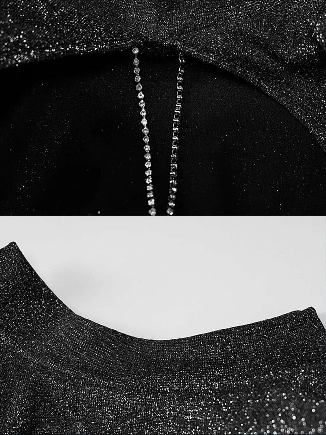 Europe The United States Style Women's Spring And Summer New Fashion Sexy Backless Round Neck Long Sleeve Bag Buttock Dress