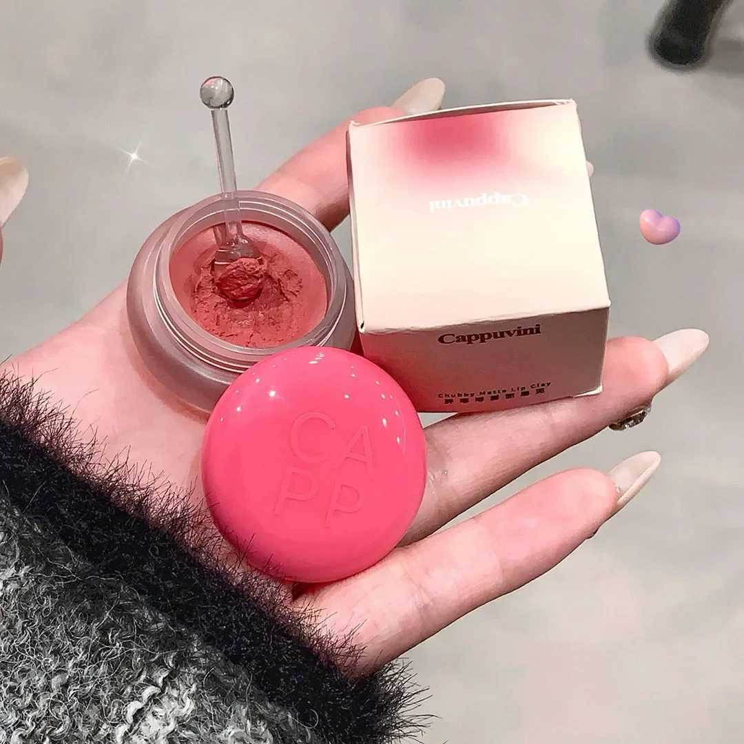 Canned Lip Mud Mist Lipstick Moisturizing Velvet Matte Mousse Solid Lip Gloss Cheek Blush Cream Tint Lips Makeup Korean Cosmetic W250312