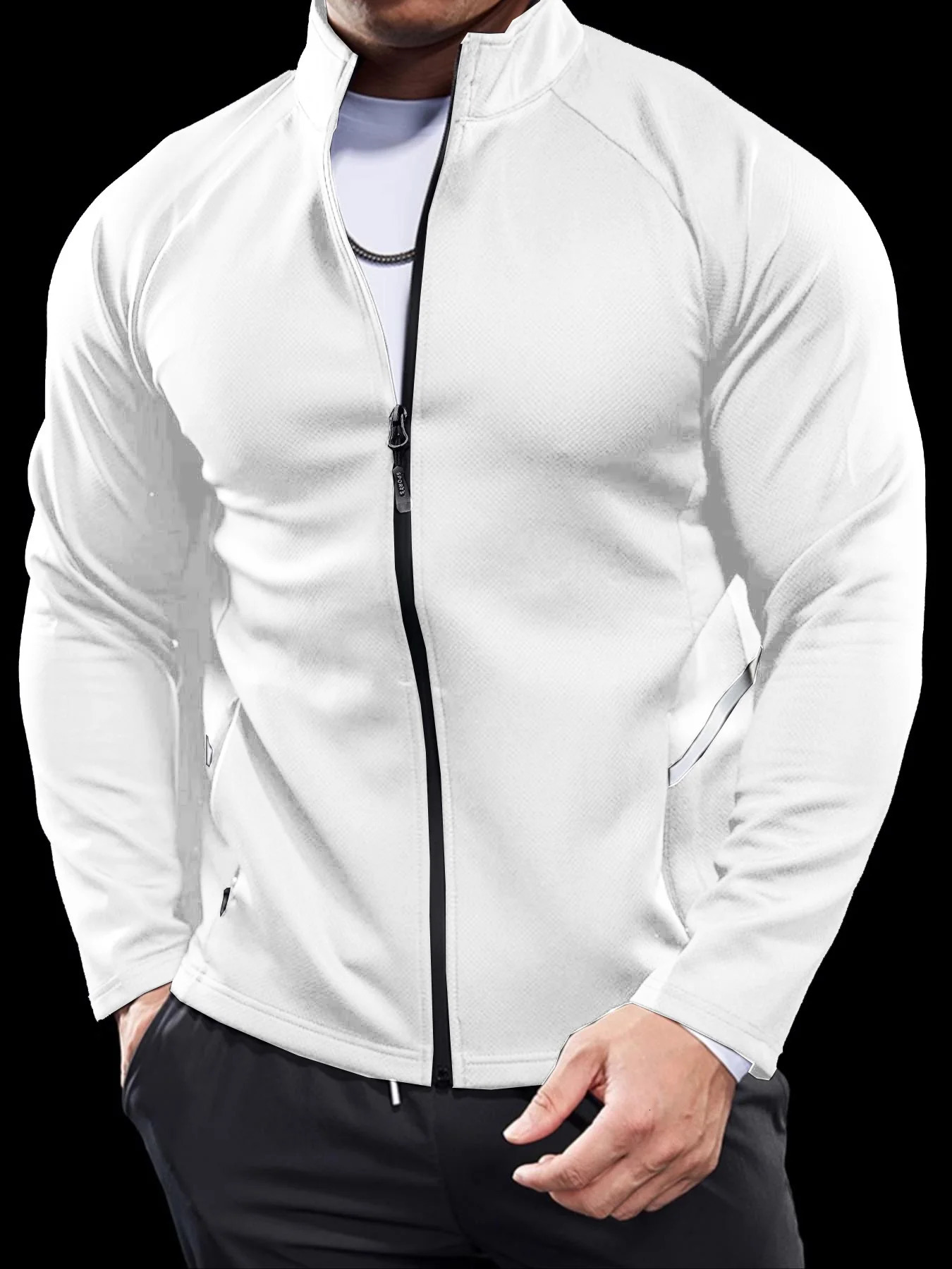 Mens Jackets Training Wear Muscle Curves Fitness Casual Lightweight Slim Quick Dry Running Boyfriends Gift 250312