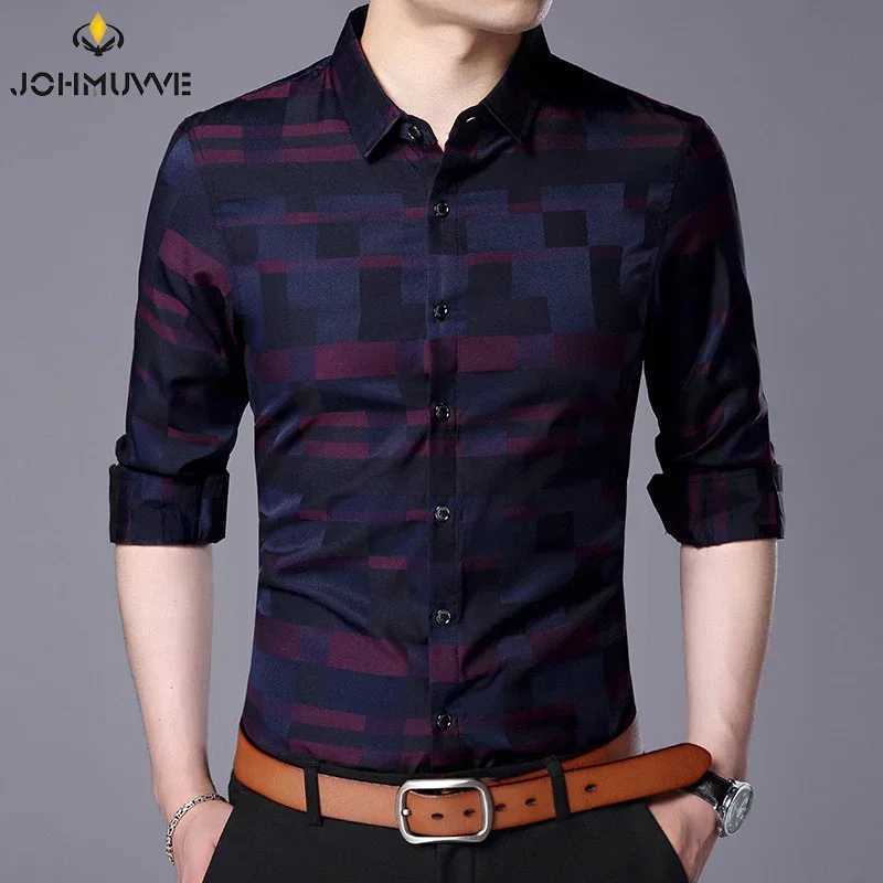 Mens casual business long sleeved shirt formal office mens T-shirt W250312