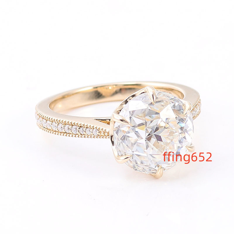 Moissanite Diamond Engagement Ring for Women 10K 14K 18K Gold 925 Silver Promise Jewelry Wedding Rings
