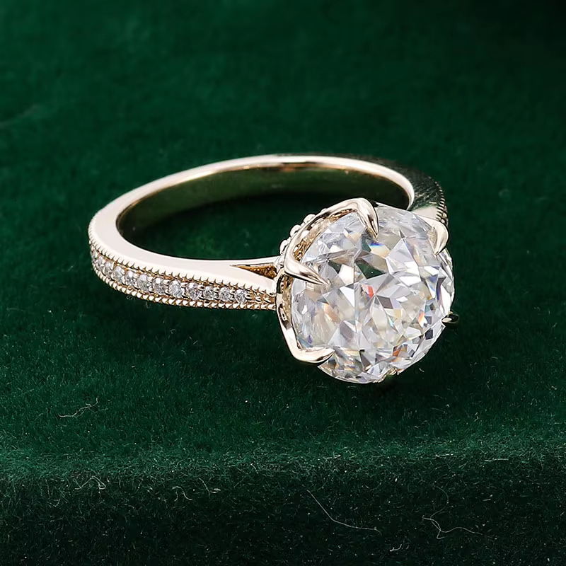 Moissanite Diamond Engagement Ring for Women 10K 14K 18K Gold 925 Silver Promise Jewelry Wedding Rings