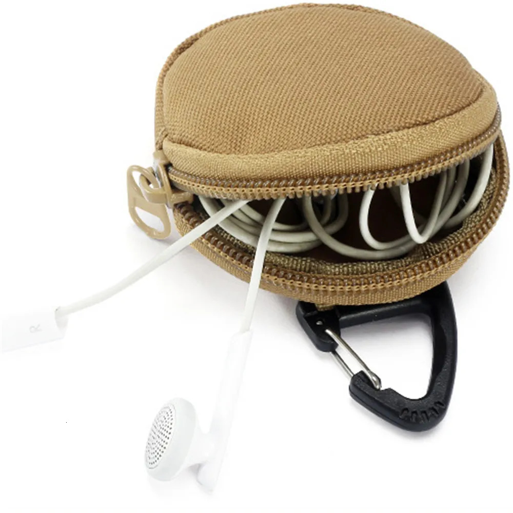 Tactical EDC Pouch Men Coin Purses Key Wallet Holder Military Army Keychain Zipper Pocket USB Cable Headset Bag Organizer 250311