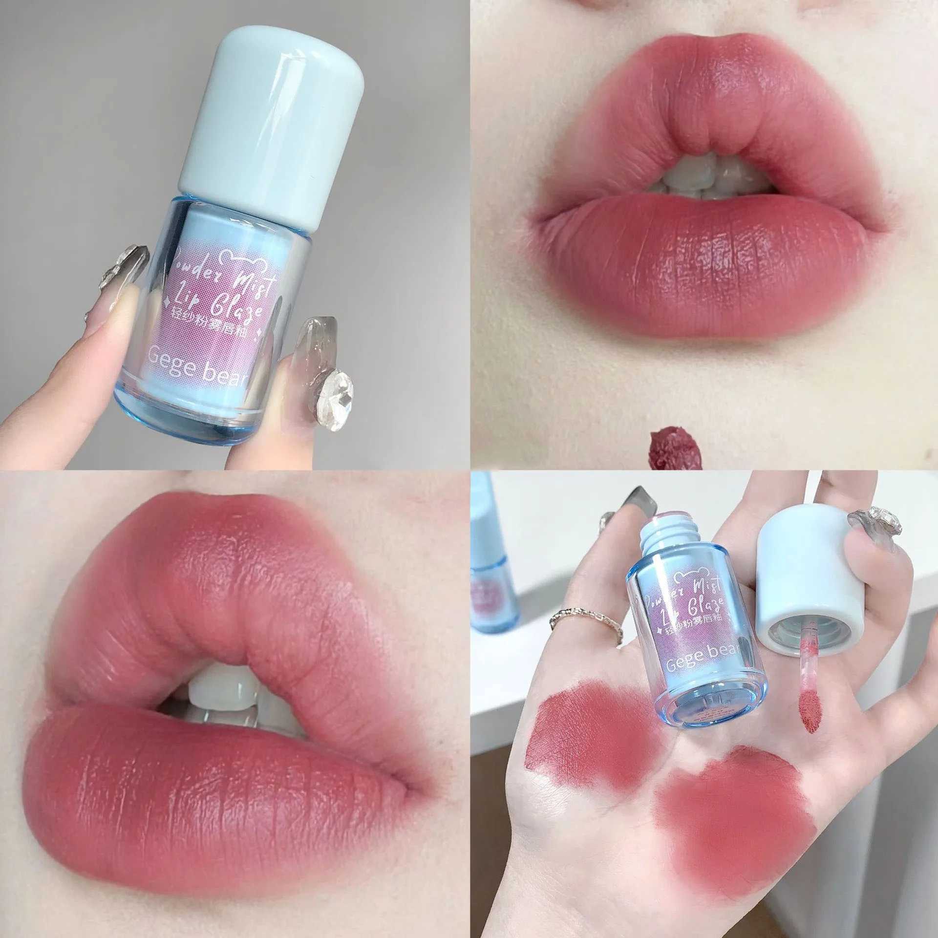 New matte liquid lipstick durable and light thin mouse lipstick velvet red rose nude lipstick waterproof lipstick W250312