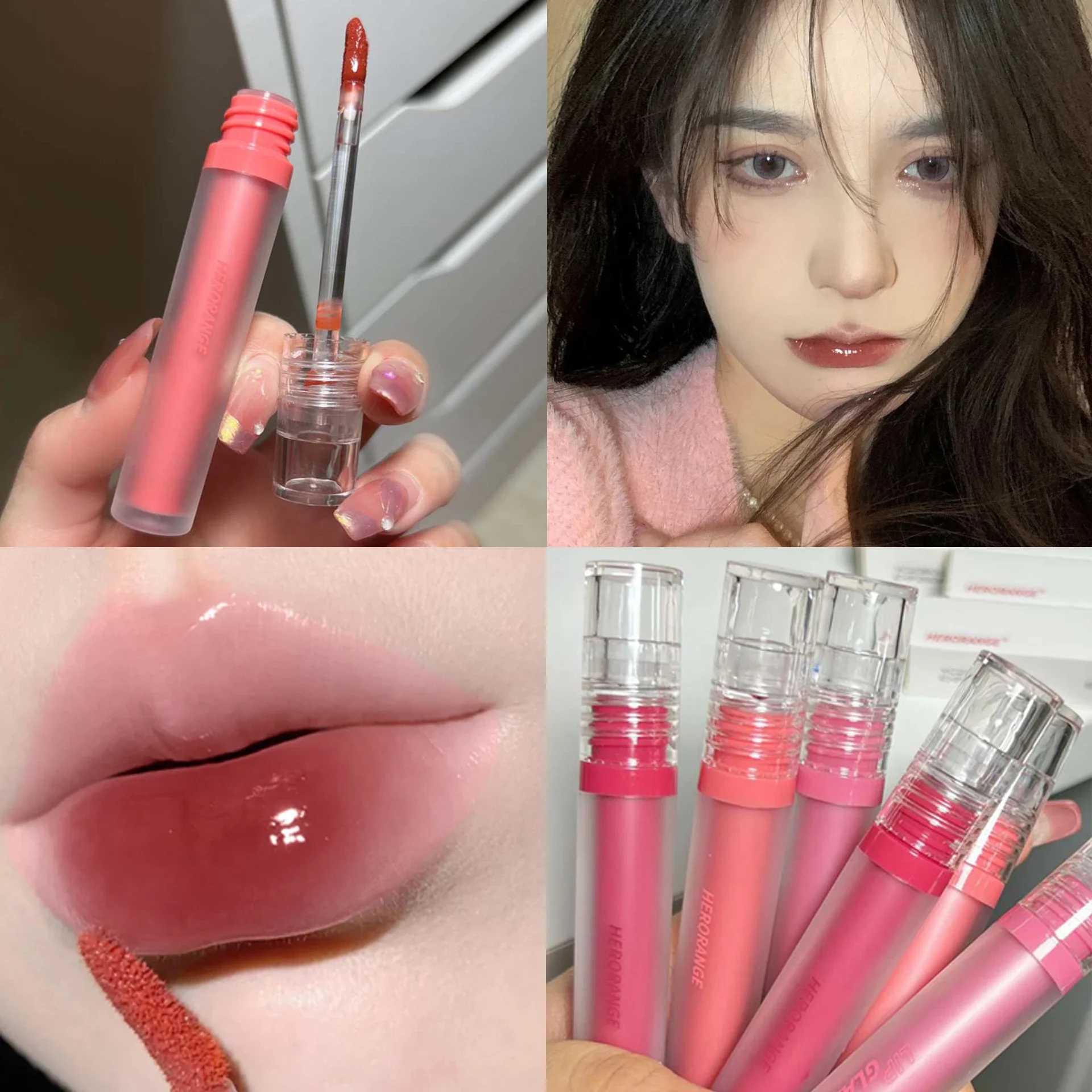 6 color mirror dye lip gloss moisturizer transparent liquid lipstick waterproof durable red lip color Korean cosmeticsXJ250312