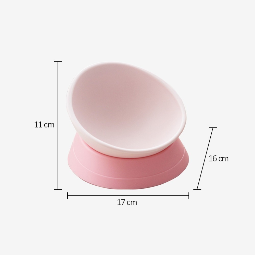 Nicrew 360 Degree Slanted Puppy Dog Cat Pet Food Bowl Cat Dish Dog Bowl Pet Sterile Tableware Pet Feeding Watering Supplies Y200922