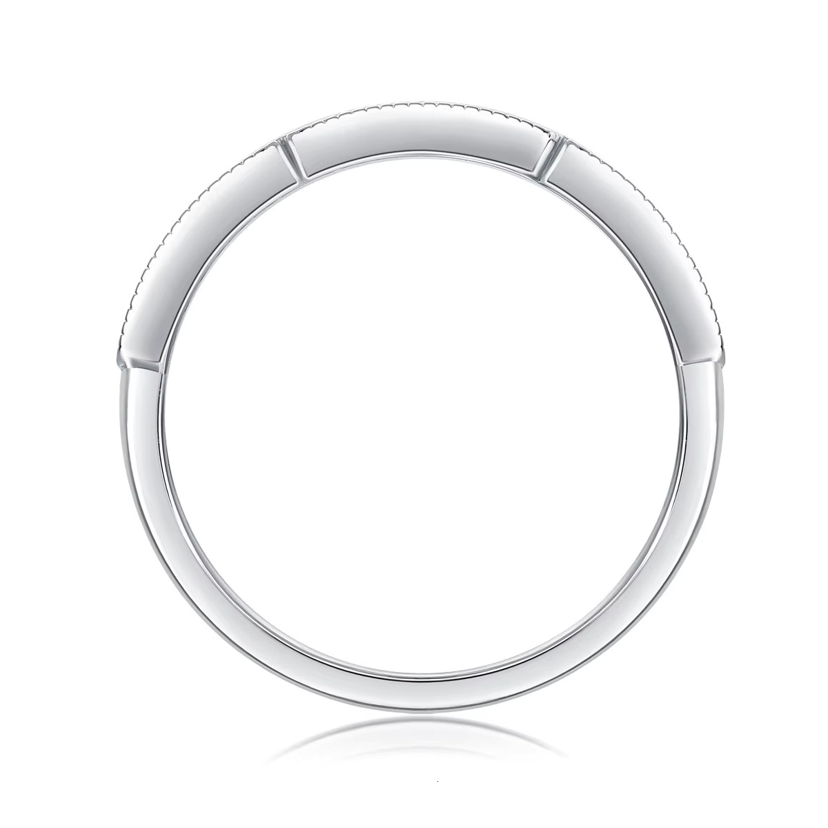 DE Luxury Metal Moissanite Silver Ring Simple Iced Out Moissanite 925 Sterling Silver Rings D Color VVS Moissanite Ring