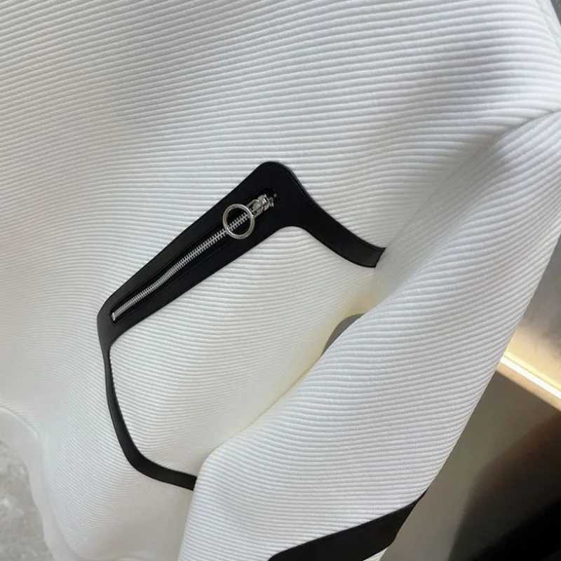 Mens Clothing White Pullover Top Sweatshirts for Man Hoodieless Slim Fit Splicing Welcome Deal Xxl Simple High Quality Warm Emo M250312