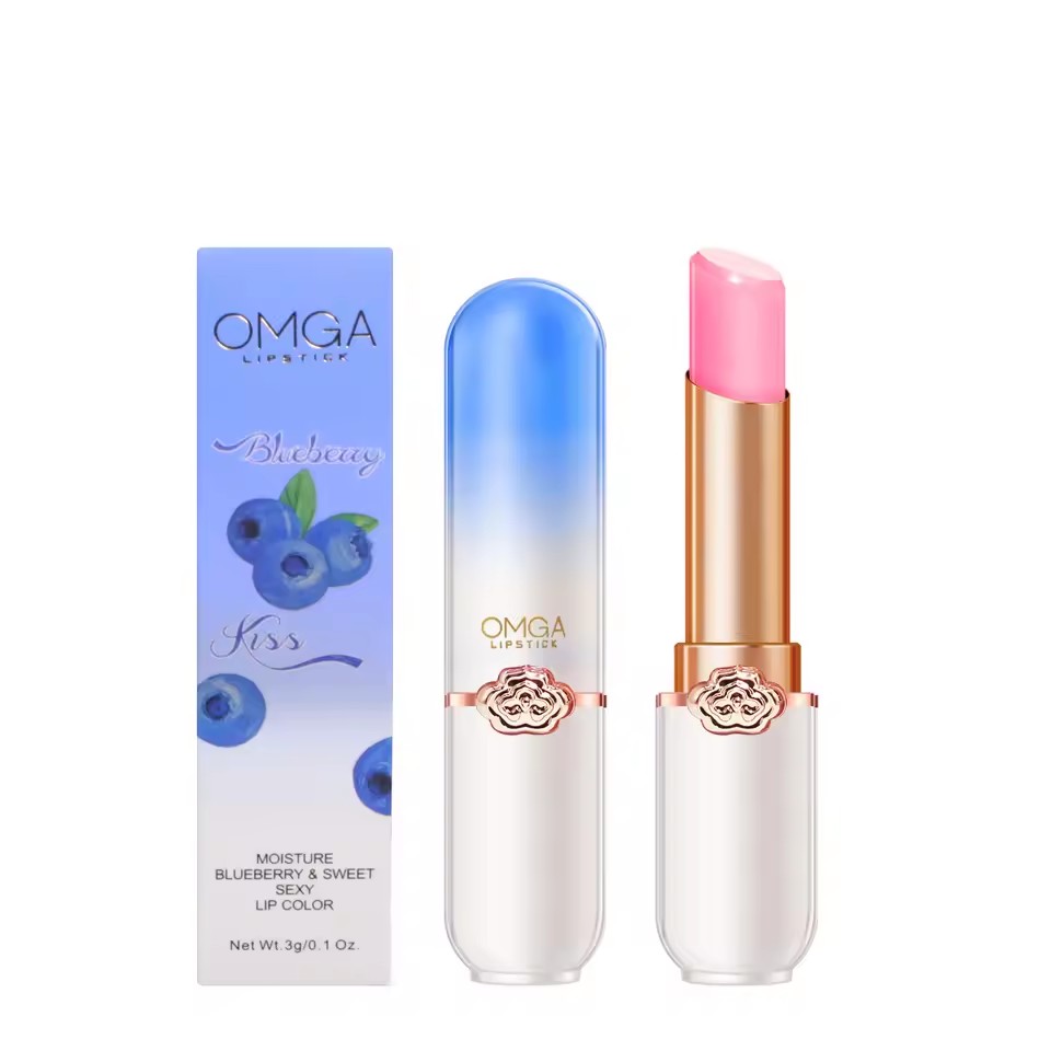 Peach Color Lip Balm Crystal Temperature Change Lipstick Girl Moisturizing Long-Lasting Lip Gloss Makeup Lip Care Repair Cosmetic