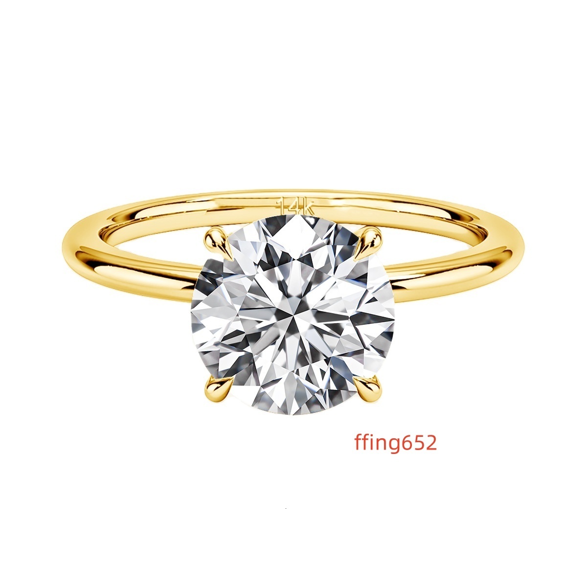 2025 New DE Fine Gemstone Gold 18K 14K Hollow Diamond Engagement Wedding Jewelry Women Moissanite Ring