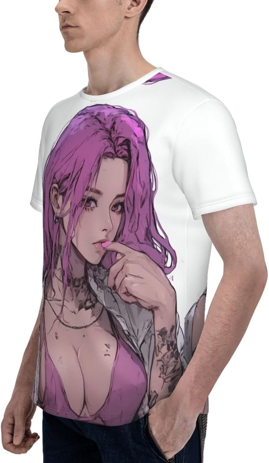 Mens T shirt Anime Girl Pattern Men's Women's T-Shirt Sexy Bikini Girl 3D Printed Novelty Short Sleeve Unisex Fashion Tee tee Casual tops su