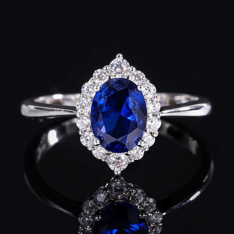 Zhuang Shengshengs new S925 full body silver set simulation color treasure small pigeon egg pendant main stone 6 * 8 W250312