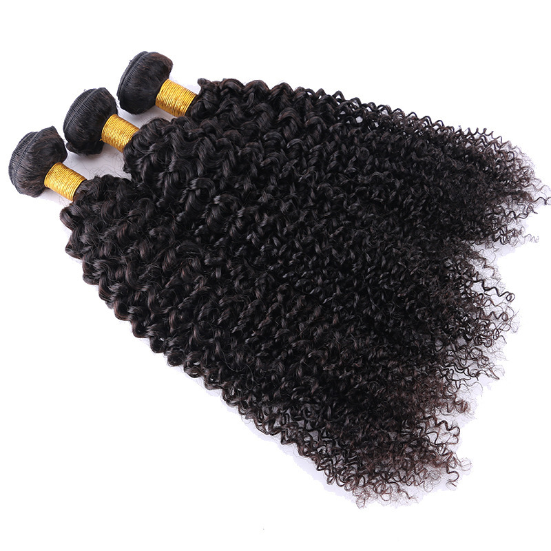 8 to 22 Inch Black Water Wave Brazilian 8A Human Hair Kinky Curly Weft Natural Color Machine Made Top Quality Perfect for Stylish and Versatile Looks
