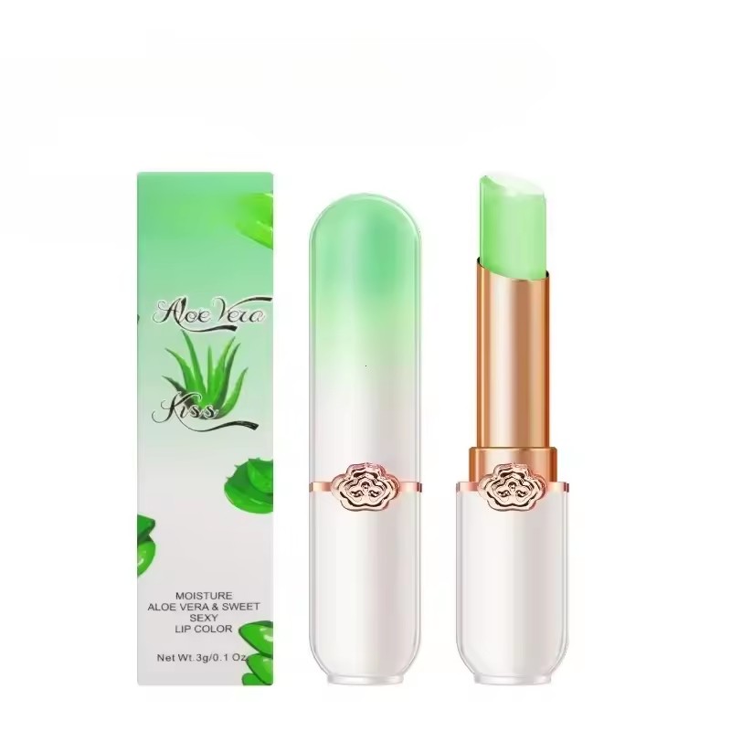 Peach Color Lip Balm Crystal Temperature Change Lipstick Girl Moisturizing Long-Lasting Lip Gloss Makeup Lip Care Repair Cosmetic