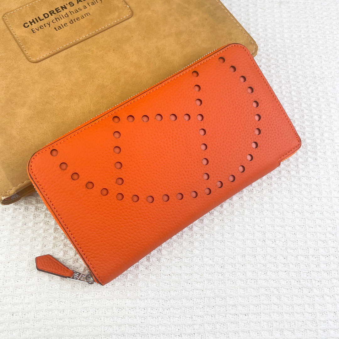 Designer wallet, real leather wallet, palm print wallet, women's long multi-function wallet, with a box gift