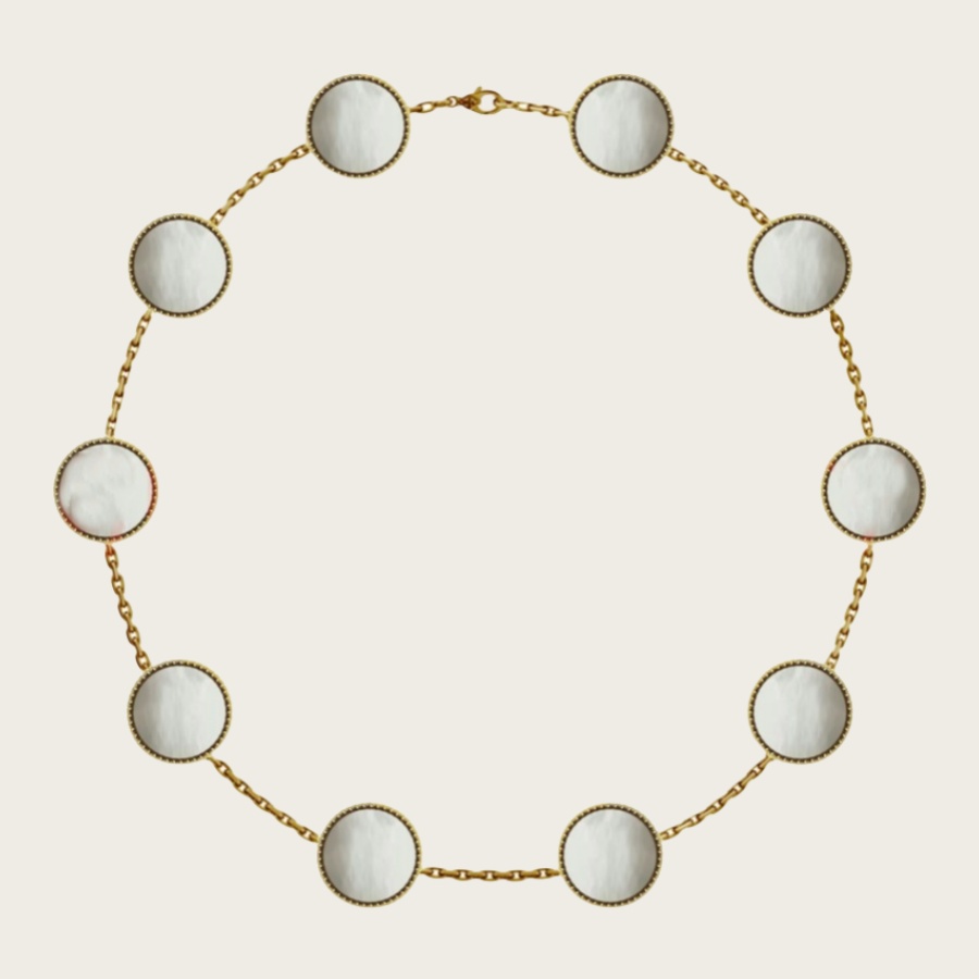 gold necklace designer clover necklaces for women diamond pendant luxury jewlery Mother - of - Pearl Grain Diamond Setting Alhambra Gift Wedding Valen