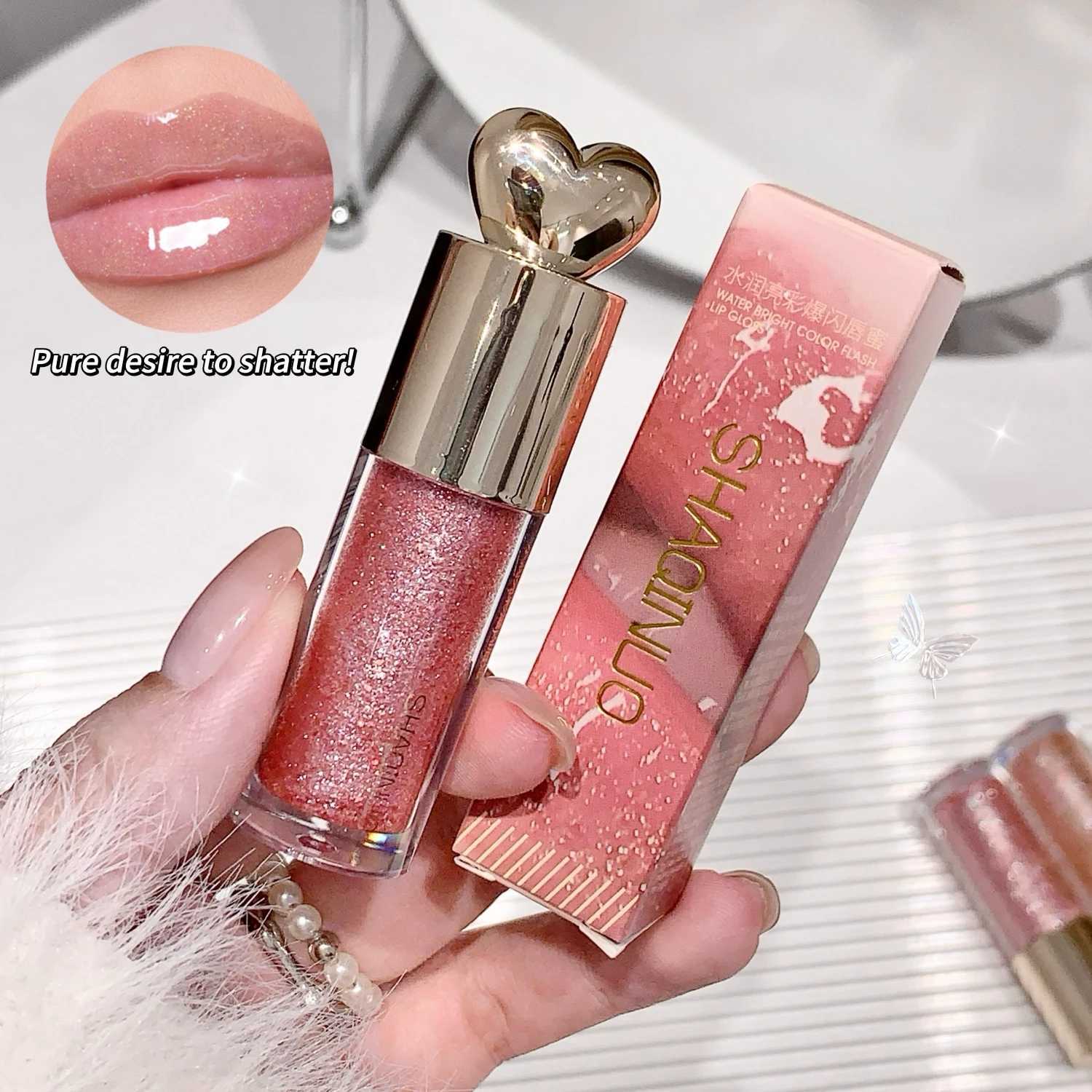 Watery Glossy Color Burst Lip Nectar Lovely Little Shaved Ice Lip Dew Fine Glitter Lip Gloss Water Gloss Lip Mirror Lip GlazeXJ250312