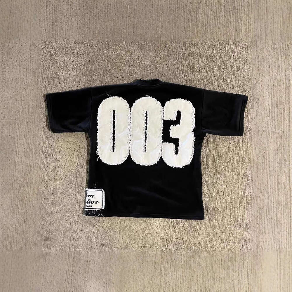 Street trend pullover printed shorts T-shirt loose round neck top unisex short sleeved shirt