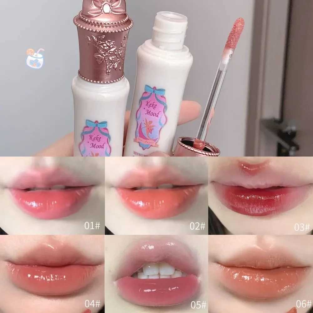 Midsummer Moisture Into Film Lip Gloss Mirror Lip Glaze Water Light Non-stick Cup Highly Pigmented Red Liquid Lipstick MakeupXJ250312