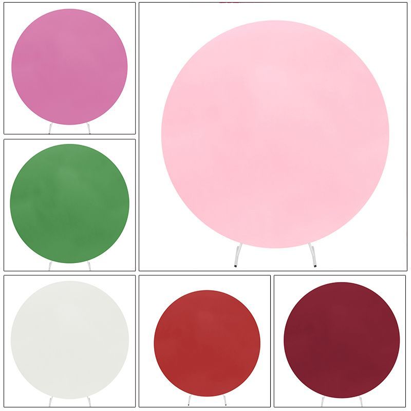 Elastic Round Solid Fabric Cover for Parties and Events Versatile Photo Backdrop Material