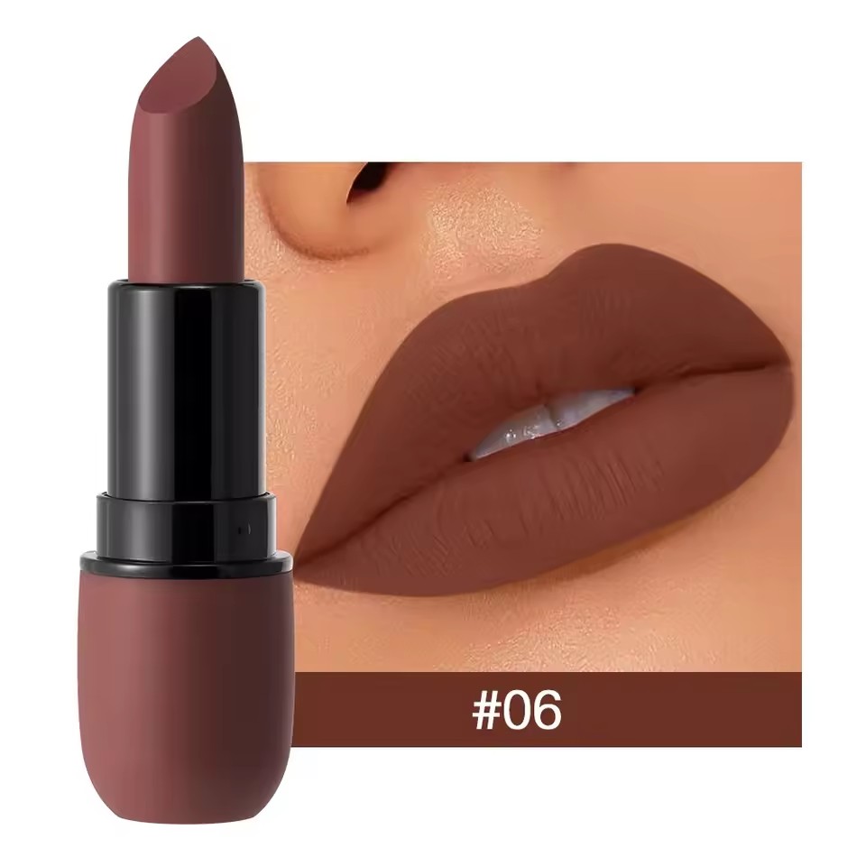 Nude Matte Lipstick Waterproof Long Lasting Non-stick Cup Lip Stick Not Fading Sexy Red Brown Velvet Lipsticks Makeup Cosmetics