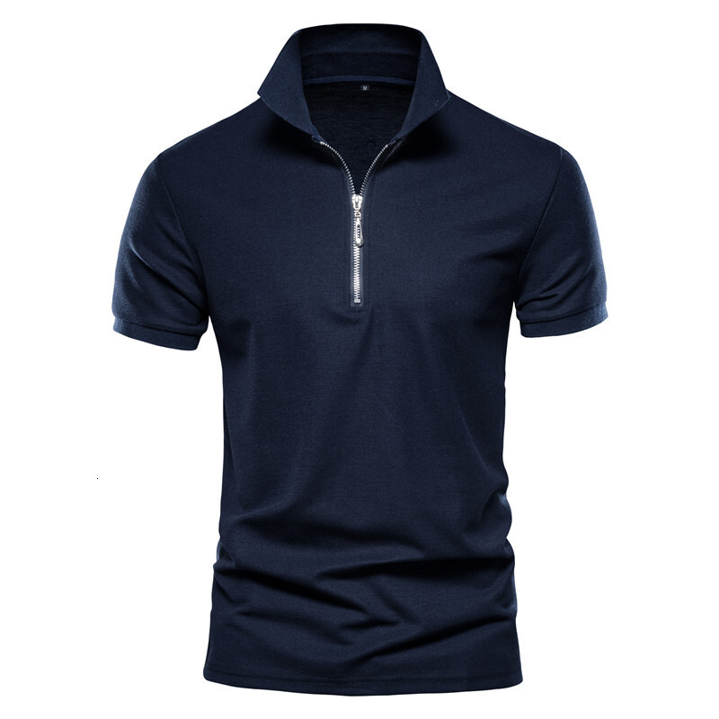 polo shirt short sleeve summer lapel casual men's European solid color top tracksuit