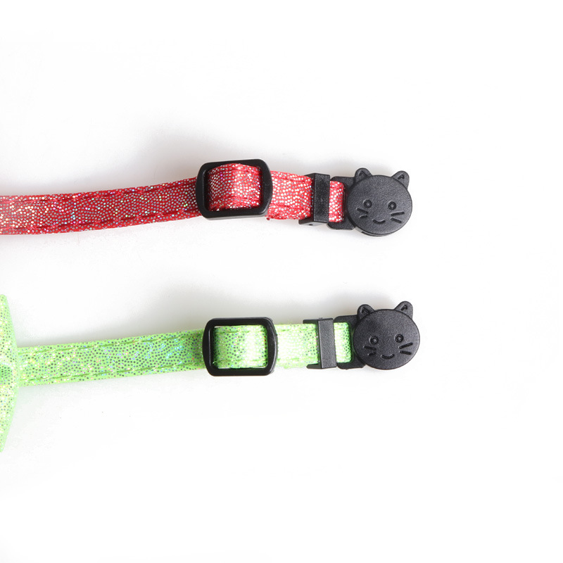 Sparkle Cat Collar, Breakaway Safety Collar with Bell Cat Bow Tie Collar Cute Kitten Collar Multiple Colors Pet Collar Adjustable Safety Quick Release