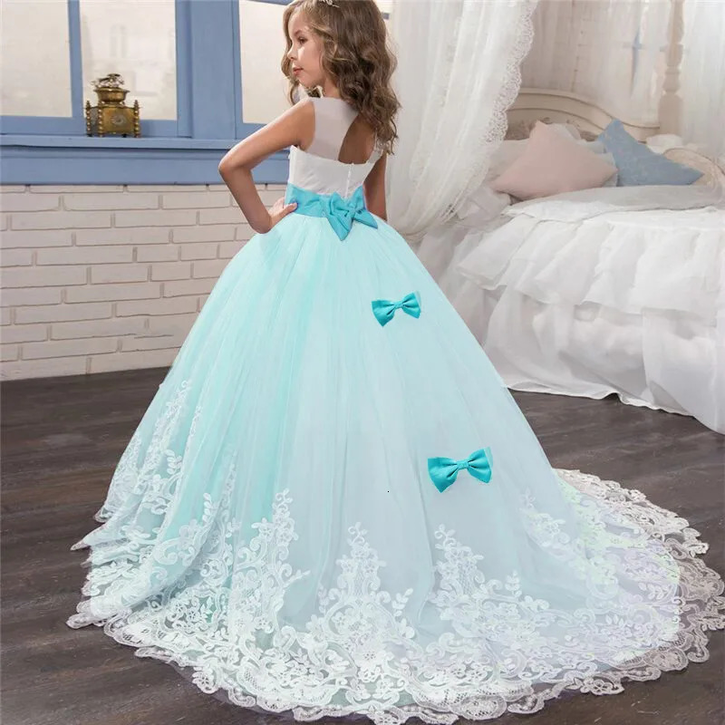 Elegant Kids Dresses For Girls Teenager Girl Bridesmaid Flower Girls Dress Children Wedding Birthday Party Dress Princess Dress 250311