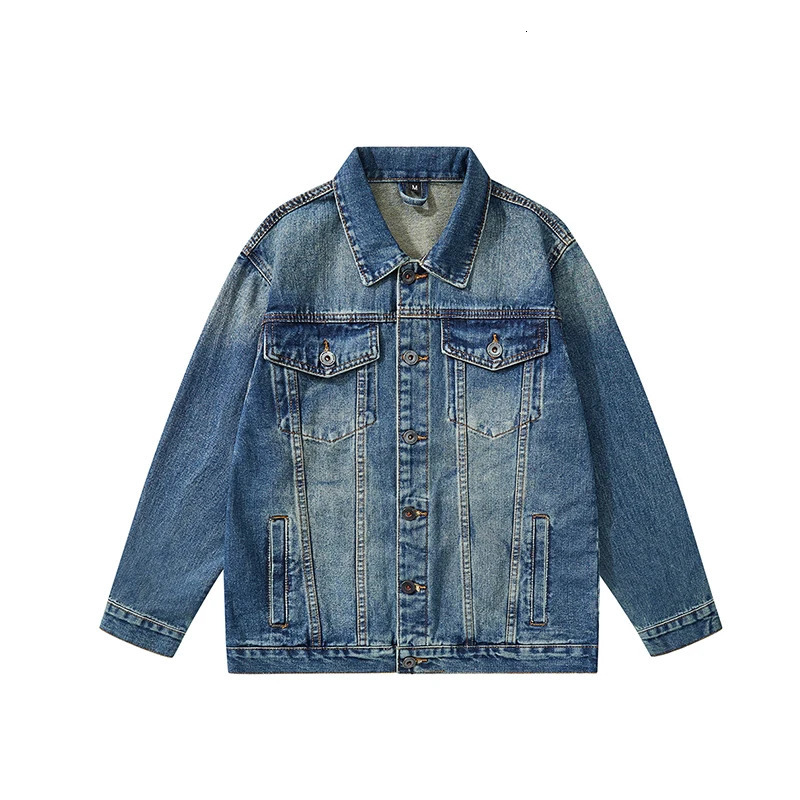 retro MENS denim jacket fashion light y highend workwear casual simple versatile comfortable Youth top 250312