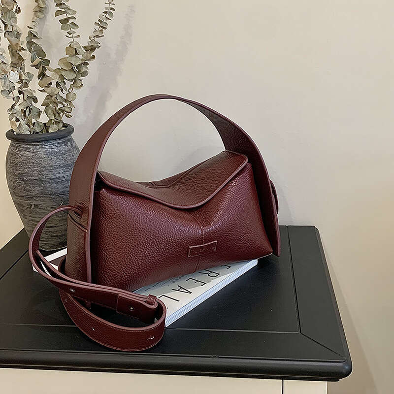 Women's Bags handbag Single shoulder autumn and winter new style simple hanging ear women's large capacity high-end leather casual versatile