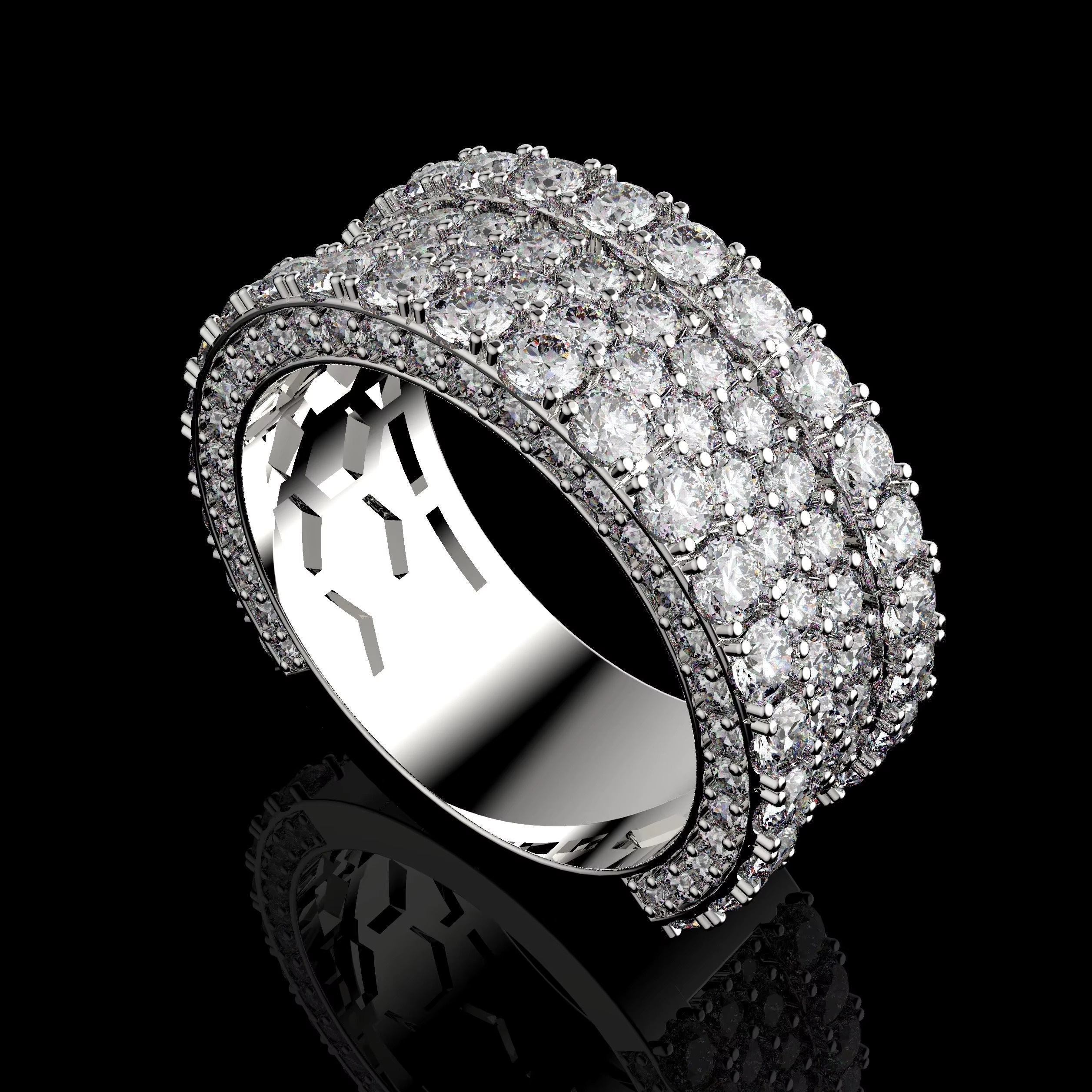 Moissanite Diamond Men Ring 925 Sterling Silver Finger Moissanite Engagement Ring
