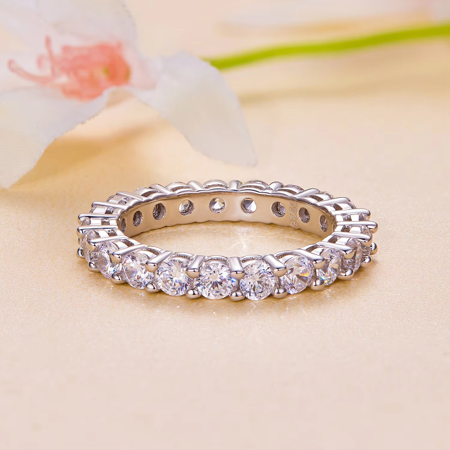 925 Sterling Silver Rings Moissanite Rings Bling Rings for Women