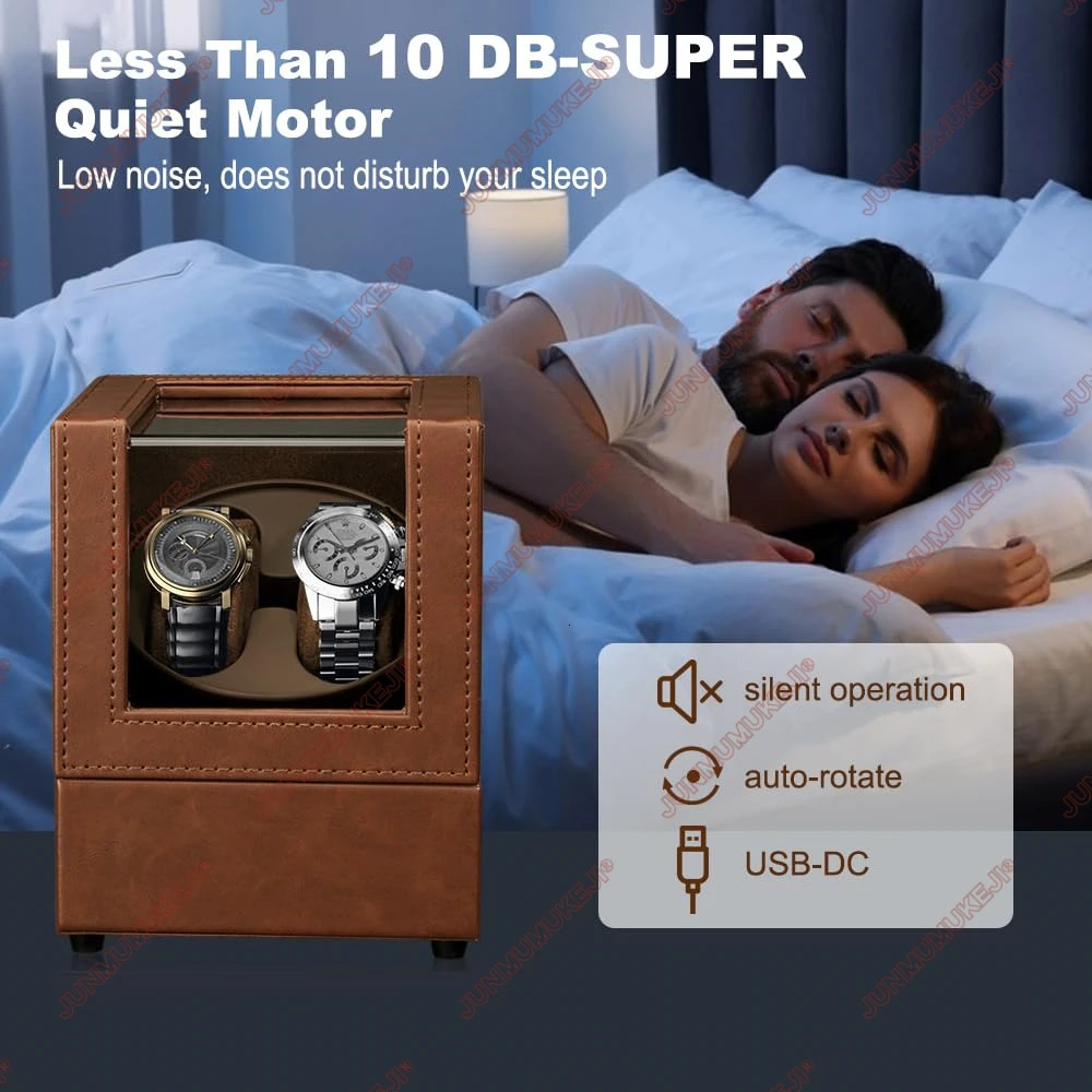 Watch Winder for Automatic WatchesAutomatic Watch Winder Box with Quiet Japanese Mabuchi Motor 250306bj