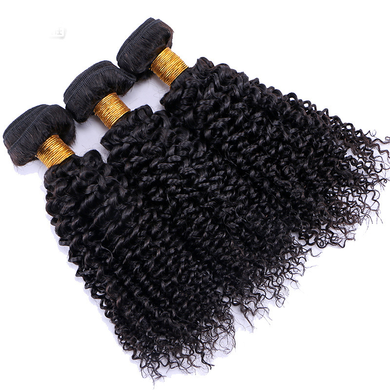 8 to 22 Inch Black Water Wave Brazilian 8A Human Hair Kinky Curly Weft Natural Color Machine Made Top Quality Perfect for Stylish and Versatile Looks