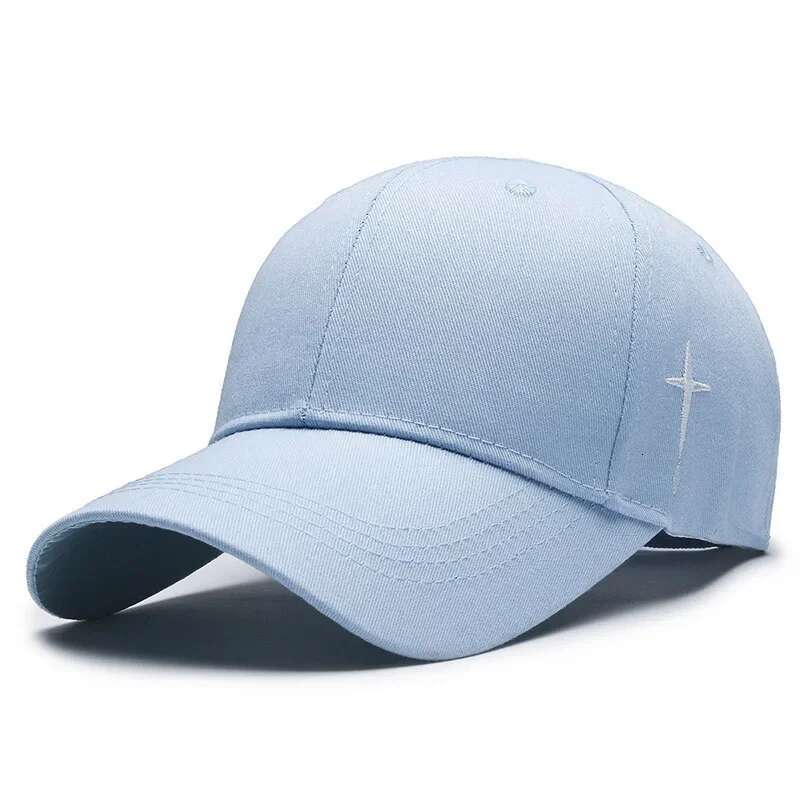 New Cross Water Drop Embroidery Baseball Caps Unisex Simple Solid Sunshade Cap Men Outdoor Adjustable Casual Sunscreen Hat