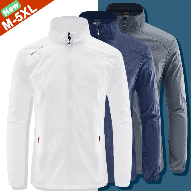 Summer Jackets Men Male Windbreaker Fishing Coats Father Ultrathin Sunscreen Jacket Youth Outerwearing Clohting Traveling Korean 250312