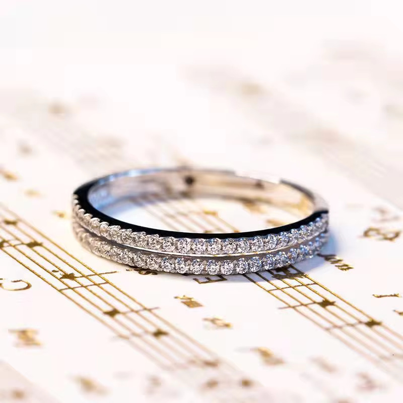 Factory Wholesale Handmade Wedding Band Classic Design Jewelry 18K Gold Lab Grown Diamond Jewelry Women Real Moissanite Ring