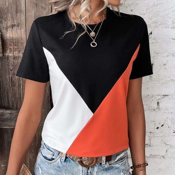 European and American butterfly digital printed multi-color short sleeved round neck T-shirt new casual fashion trend clothing