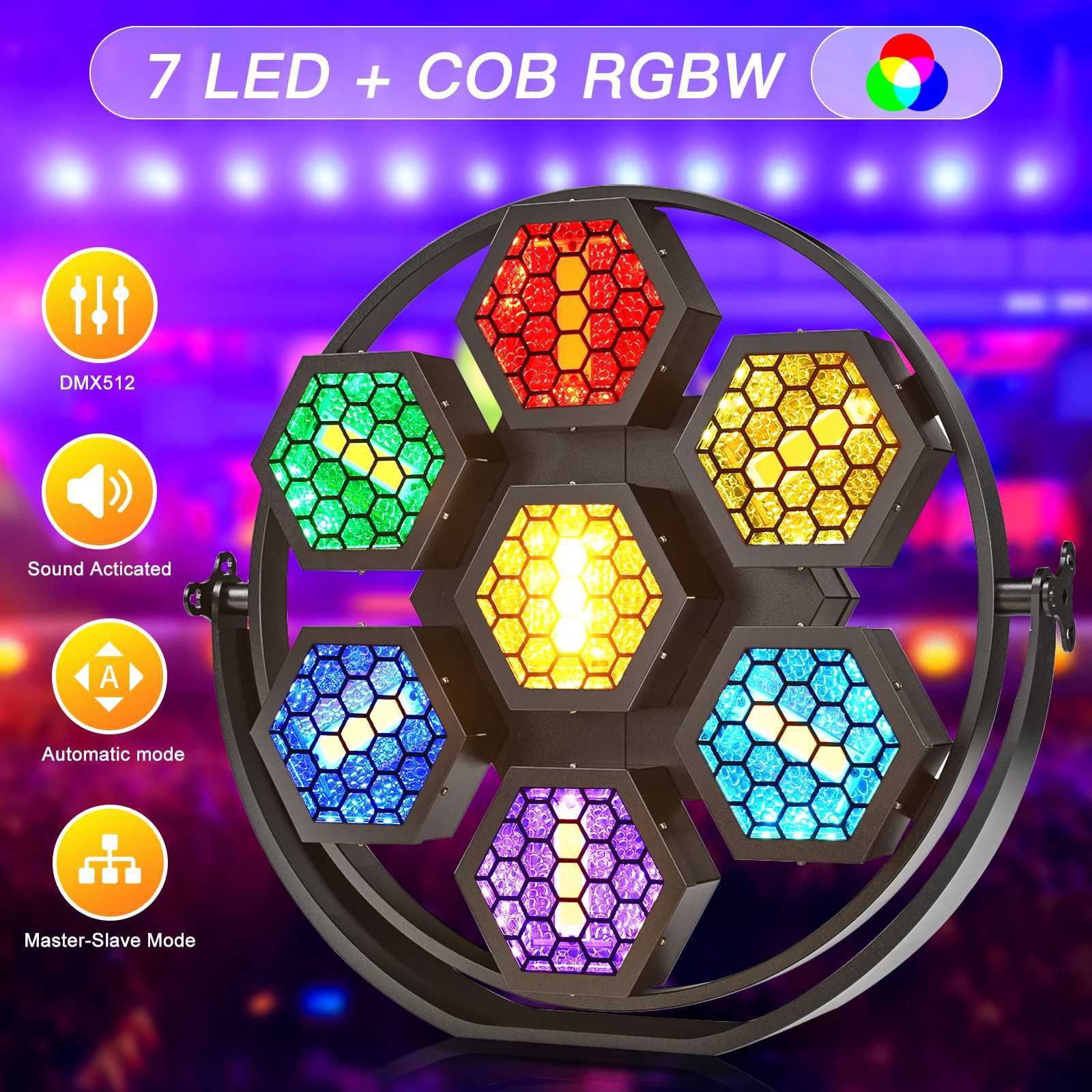 2PCS 7x50W stage retro light RGB COB LED lighting strobe effect light DMX512 DJ disco flash used for theater concerts and parties X250312