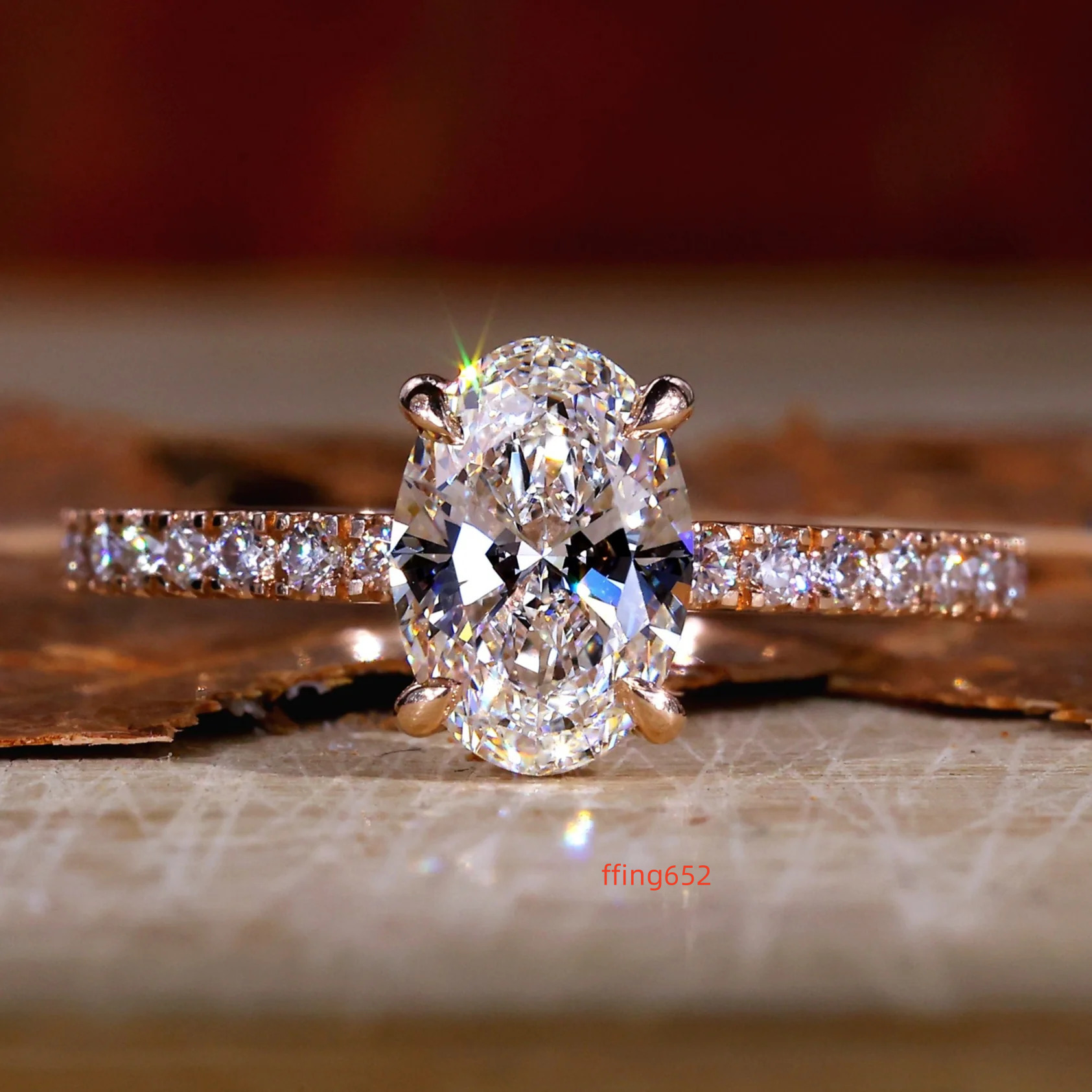 IGI GIA Certified HPHT CVD Lab Grown Oval Cut Dia 3 Carats 14K Real Gold Jewelry Engagement Wedding Ring for Women Man