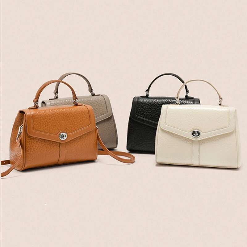 Toptrends Vintage Genuine Leather Tote Handbags For Women 2025 Designer Top Handle Satchel Ladies Shoulder Crossbody Bags