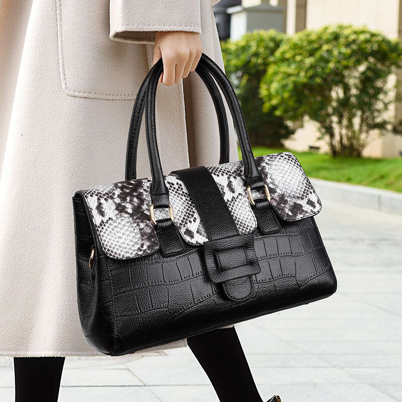 Women's Bags handbag Women's handbag new snake skin pattern large capacity women's business shoulder commuting bag