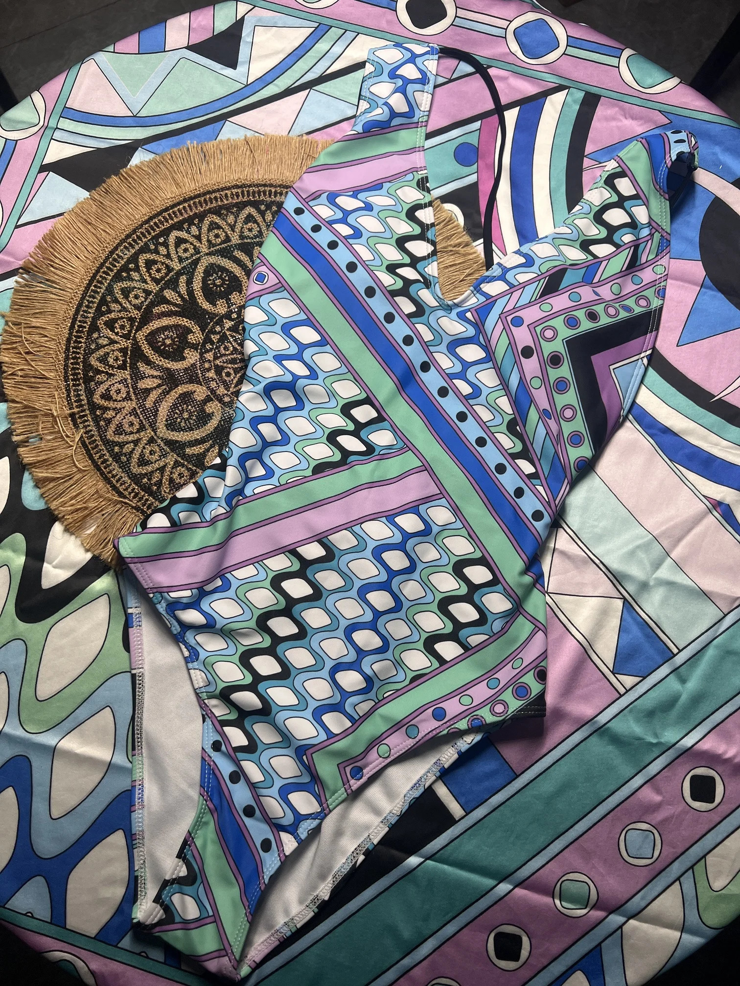 Skirt Bikini Women Swimwear Three Piece Of Bathing Suit Scarf Beachwear Sexy Swimsuit 250311