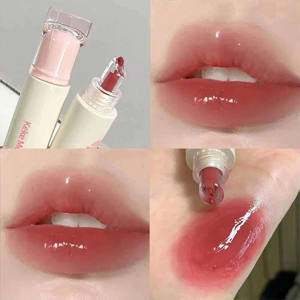 4-color hydroscopic lip gloss moisturizing nude lip gloss jelly transparent tube liquid lipstick durable cosmetics W250312