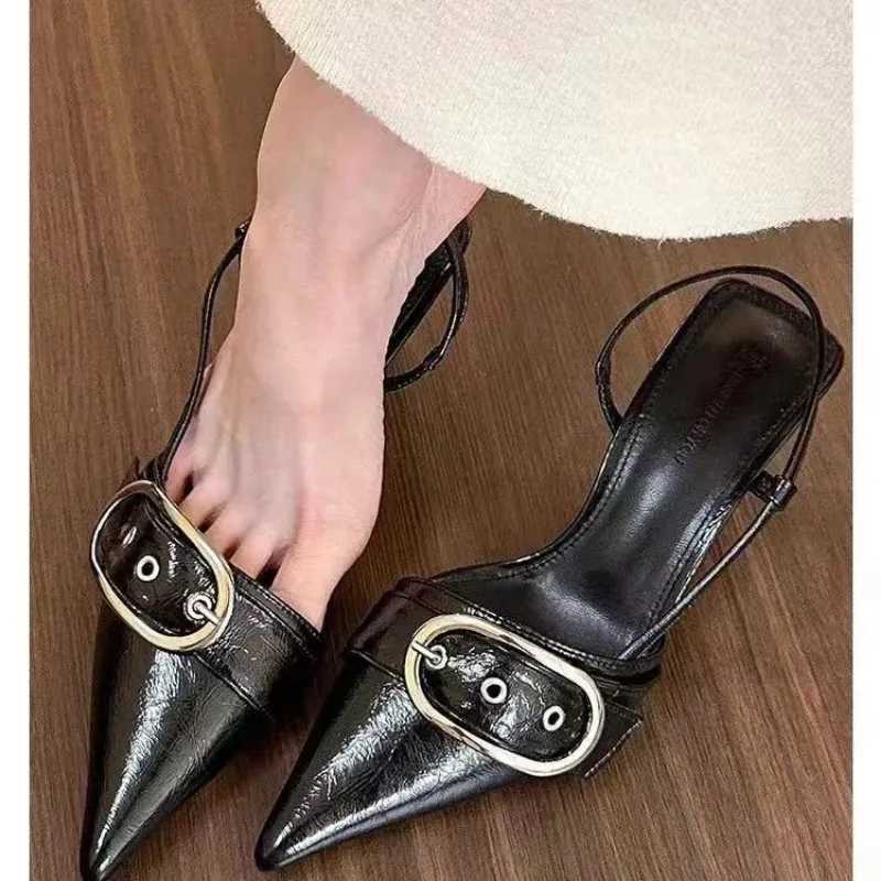 2025 New New Hot Summer Sandals Wen Pointed Toe High H Outdoor Elegant Dress Ladies Shoes Zapatillas De Mujer Z250311