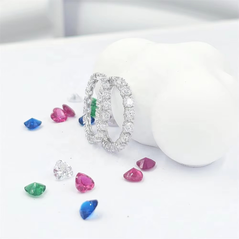 Elegant Sterling Silver Moissanite Ring Fine Elegant Jewelry